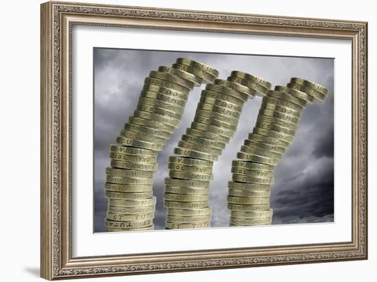 Unstable Economy, Conceptual Image-Victor De Schwanberg-Framed Photographic Print