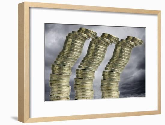 Unstable Economy, Conceptual Image-Victor De Schwanberg-Framed Photographic Print