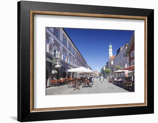 Untermarkt Marketplace, Maria Hilf Church, and Street Cafes-Markus Lange-Framed Photographic Print