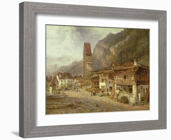 Unterseen, Interlaken: Autumn in Switzerland, 1878-Benjamin Williams Leader-Framed Giclee Print