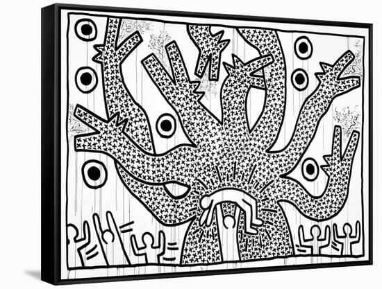 Untitled, 1982-Keith Haring-Framed Premier Image Canvas