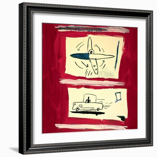 Untitled, 1985-Jean-Michel Basquiat-Framed Giclee Print