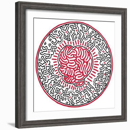 Untitled, 1985-Keith Haring-Framed Giclee Print