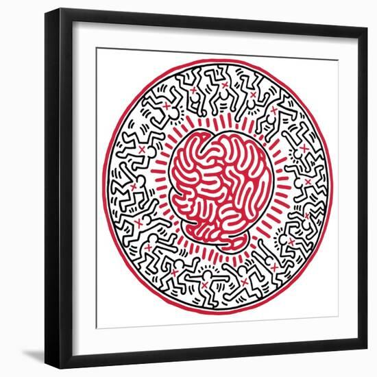 Untitled, 1985-Keith Haring-Framed Giclee Print