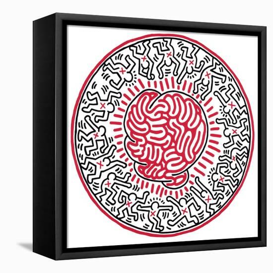 Untitled, 1985-Keith Haring-Framed Premier Image Canvas