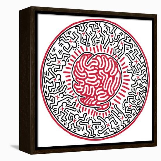 Untitled, 1985-Keith Haring-Framed Premier Image Canvas