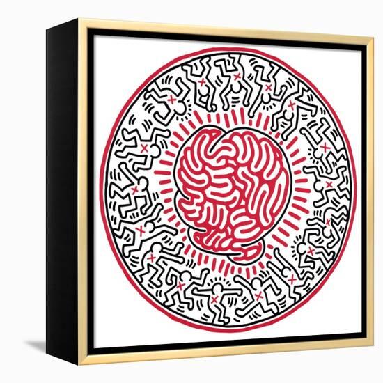 Untitled, 1985-Keith Haring-Framed Premier Image Canvas