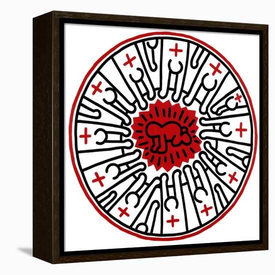 Untitled, 1985-Keith Haring-Framed Premier Image Canvas
