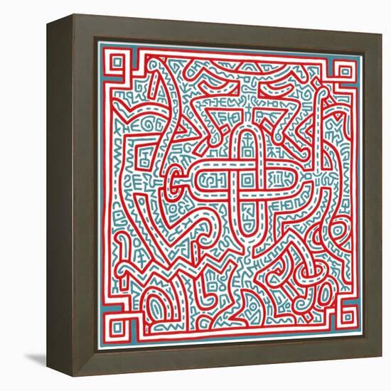 Untitled, 1989-Keith Haring-Framed Premier Image Canvas