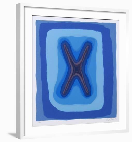 Untitled - Abstract Blue-Lloyd Fertig-Framed Limited Edition