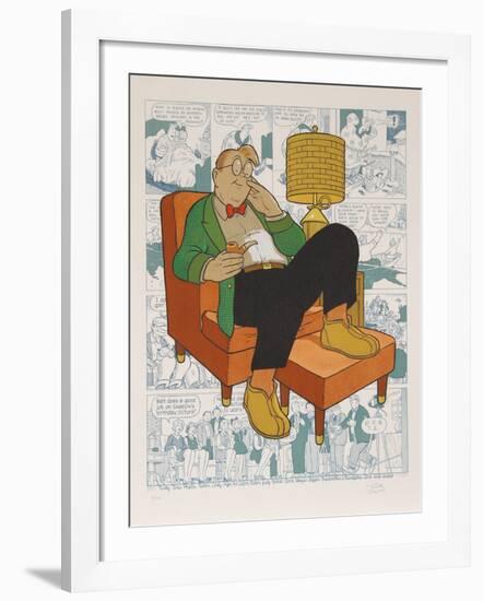 Untitled - Armchair Nap (Gasoline Alley)-Dick Moores-Framed Limited Edition