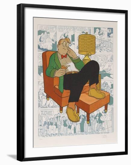 Untitled - Armchair Nap (Gasoline Alley)-Dick Moores-Framed Limited Edition