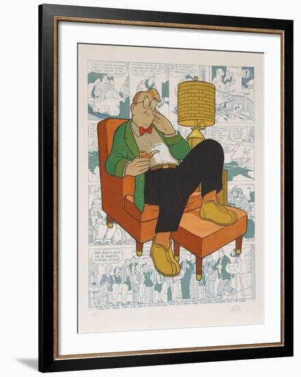 Untitled - Armchair Nap (Gasoline Alley)-Dick Moores-Framed Limited Edition