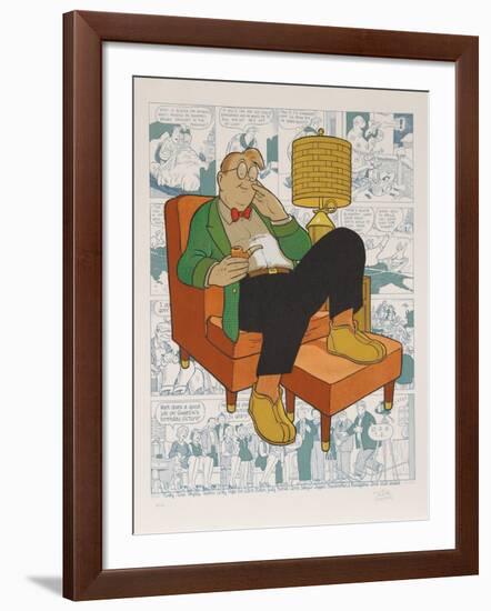 Untitled - Armchair Nap (Gasoline Alley)-Dick Moores-Framed Limited Edition