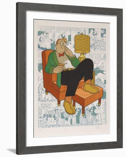 Untitled - Armchair Nap (Gasoline Alley)-Dick Moores-Framed Limited Edition