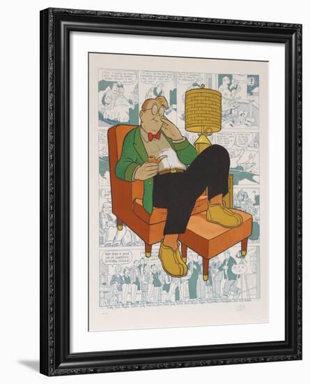 Untitled - Armchair Nap (Gasoline Alley)-Dick Moores-Framed Limited Edition