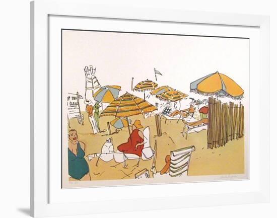 Untitled (Beach Scene)-Vasilios Janopoulos-Framed Limited Edition