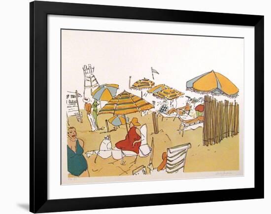 Untitled (Beach Scene)-Vasilios Janopoulos-Framed Limited Edition