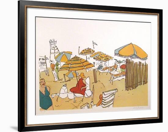 Untitled (Beach Scene)-Vasilios Janopoulos-Framed Limited Edition