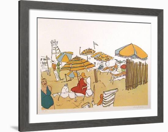 Untitled (Beach Scene)-Vasilios Janopoulos-Framed Limited Edition