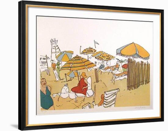 Untitled (Beach Scene)-Vasilios Janopoulos-Framed Limited Edition