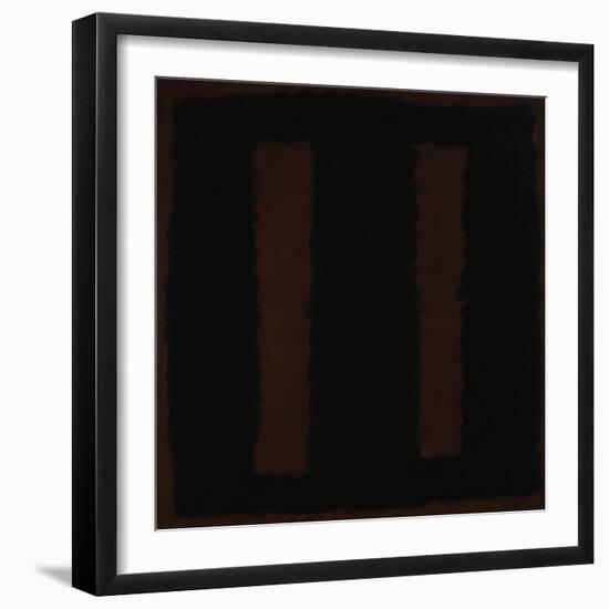 Untitled {Black on Maroon} [Seagram Mural Sketch]-Mark Rothko-Framed Giclee Print