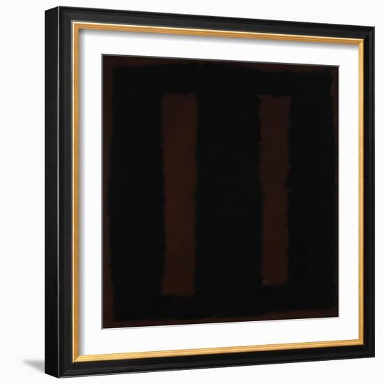 Untitled {Black on Maroon} [Seagram Mural Sketch]-Mark Rothko-Framed Giclee Print