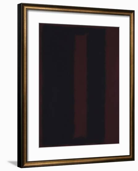 Untitled {Black on Maroon} [Seagram Mural Sketch]-Mark Rothko-Framed Giclee Print