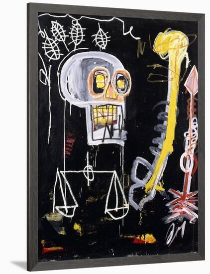 Untitled (Black Skull)-Jean-Michel Basquiat-Framed Giclee Print