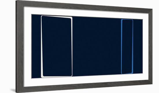 Untitled (Blue), 2013-Carl Abbott-Framed Serigraph