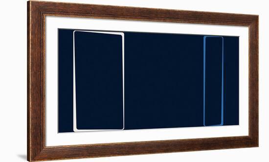 Untitled (Blue), 2013-Carl Abbott-Framed Serigraph