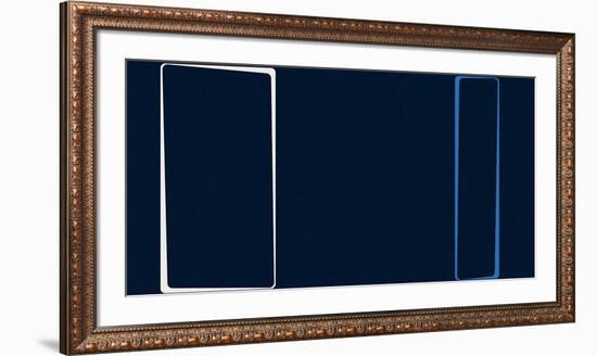 Untitled (Blue), 2013-Carl Abbott-Framed Serigraph