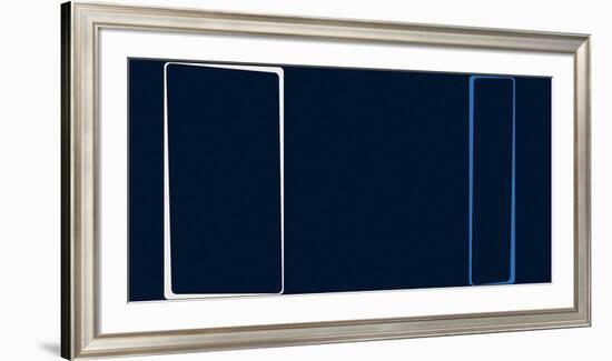 Untitled (Blue), 2013-Carl Abbott-Framed Serigraph