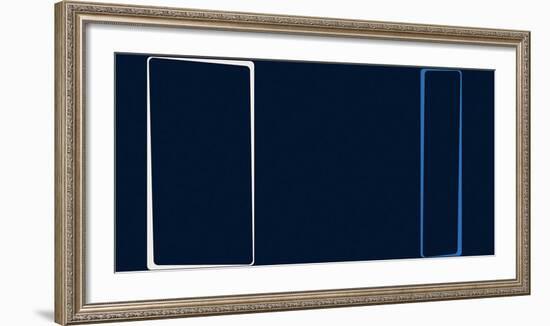 Untitled (Blue), 2013-Carl Abbott-Framed Serigraph