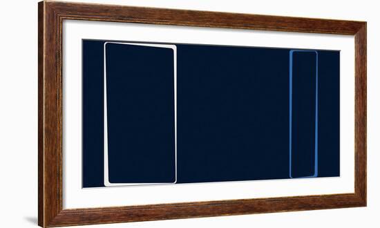 Untitled (Blue), 2013-Carl Abbott-Framed Serigraph