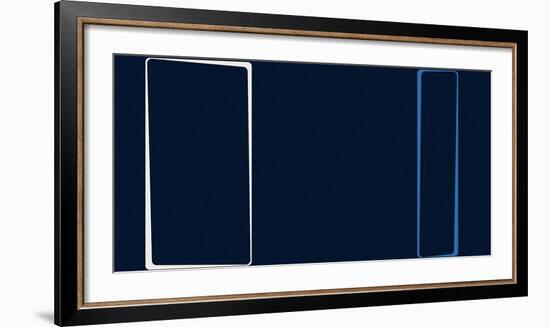 Untitled (Blue), 2013-Carl Abbott-Framed Serigraph