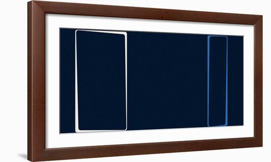 Untitled (Blue), 2013-Carl Abbott-Framed Serigraph