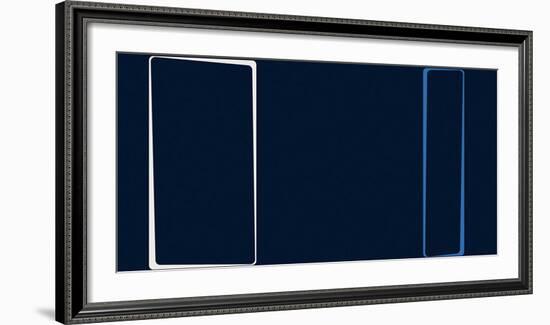 Untitled (Blue), 2013-Carl Abbott-Framed Serigraph