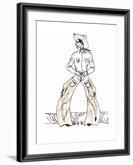 Untitled Bowlegged Cowboy-Frank Redlinger-Framed Art Print