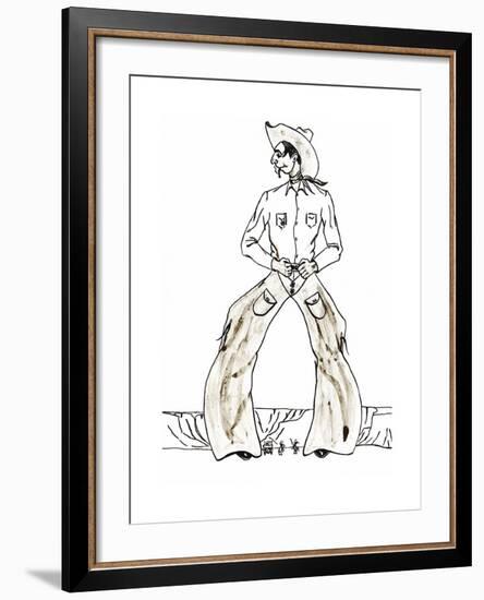 Untitled Bowlegged Cowboy-Frank Redlinger-Framed Art Print