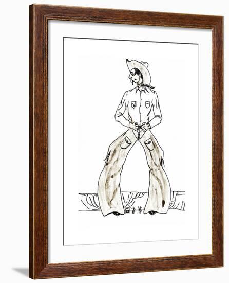 Untitled Bowlegged Cowboy-Frank Redlinger-Framed Art Print