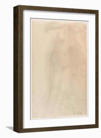 Untitled, Ca. 1890-1905 (Graphite on Smooth, Off-White Medium Weight Wove Paper)-Auguste Rodin-Framed Giclee Print