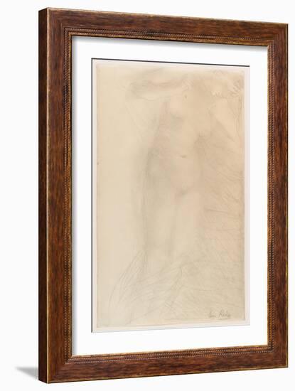 Untitled, Ca. 1890-1905 (Graphite on Smooth, Off-White Medium Weight Wove Paper)-Auguste Rodin-Framed Giclee Print