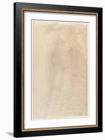 Untitled, Ca. 1890-1905 (Graphite on Smooth, Off-White Medium Weight Wove Paper)-Auguste Rodin-Framed Giclee Print