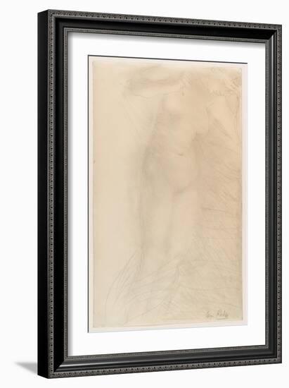 Untitled, Ca. 1890-1905 (Graphite on Smooth, Off-White Medium Weight Wove Paper)-Auguste Rodin-Framed Giclee Print