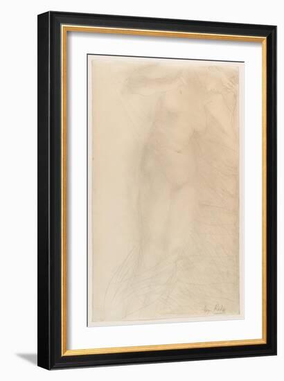 Untitled, Ca. 1890-1905 (Graphite on Smooth, Off-White Medium Weight Wove Paper)-Auguste Rodin-Framed Giclee Print