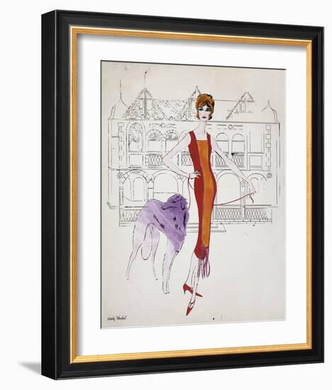 Untitled (Female Fashion Figure), c. 1959-Andy Warhol-Framed Art Print