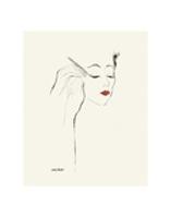 Untitled (Female Head and Hands Applying Eyeliner), c. 1955-Andy Warhol-Art Print