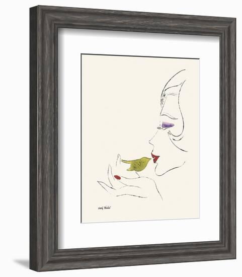 Untitled (Female Head), c. 1958-Andy Warhol-Framed Art Print