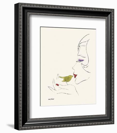 Untitled (Female Head), c. 1958-Andy Warhol-Framed Art Print